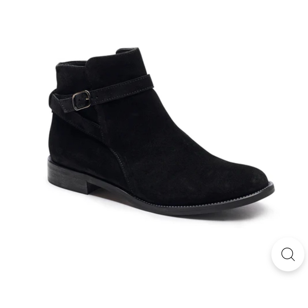 Paul Green Reeve Black Suede Ankle Boots, Size 7.5 US / 5 UK